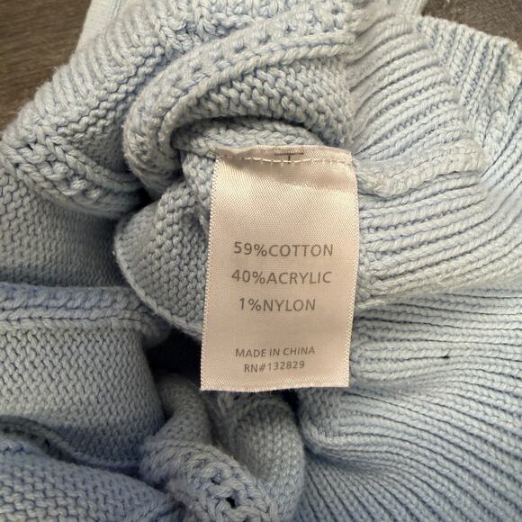 MAJORELLE Light Blue Off-the-Shoulder Sweater - Picture 7 of 8